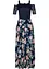 Robe en crêpe avec dentelle et imprimé floral, bpc selection