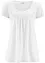 Baumwoll Shirt mit Spitze, Kurzarm, bonprix
