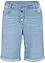 Jeans Bermuda Mid Waist mit Stickerei und Bequembund, bonprix