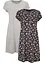 Shirtkleid mit seitlichen Schlitzen aus reiner Baumwolle (2er Pack), bonprix