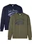 Sweatshirt (2er Pack) aus weichem Baumwoll-Mix, bonprix