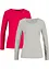 Langarmshirt mit Rundhalsausschnitt (2er Pack), bonprix