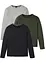 Lot de 3 tee-shirts manches longues, bonprix