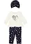 T-shirt + legging + bonnet bébé (Ens. 3 pces.) coton, bonprix