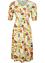 Kniebedeckendes Baumwoll- Shirtkleid mit Smokeinsatz und V-Ausschnitt, bpc bonprix collection