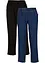 Lot de 2 pantalons 7/8 droits, taille mi-haute élastiquée, bonprix