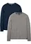 Lot de 2 T-shirts manches longues confort pour le ventre, bonprix