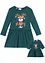 Jerseykleid + Puppenkleid aus reiner Bio-Baumwolle (2-tlg. Set), bonprix