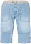 Bermuda long en jean taille extensible, Loose Fit, bonprix