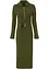 Ripp-Strickkleid mit Troyerkragen, bonprix