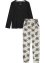 Pyjama mit Spitze und Eingriffstaschen mit Bio-Baumwolle, bpc bonprix collection