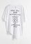T-shirt asymétrique avec texte, RAINBOW