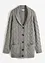 Longstrickjacke mit Schalkragen und Zopfmuster, bonprix