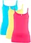 Lot de 3 tops à fines bretelles 100% coton, bonprix