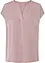 Blouse manches courtes en satin avec épaules descendues, bonprix