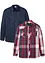 Lot de 2 chemises manches longues 100% coton, bonprix