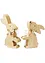 Lot de 2 figurines déco lapin avec vase, bonprix