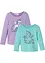 Lot de 2 T-shirts manches longues fille 100% coton, bonprix