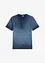 Henleyshirt, Kurzarm aus reiner Bio-Baumwolle in gewaschener Optik, bonprix