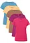 Lot de 5 tee-shirts col rond, manches courtes, bonprix