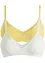 Lot de 2 soutiens-gorge bralette coton rembourré sans armatures, bpc bonprix collection