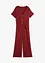 Jersey-Jumpsuit mit V-Ausschnitt, kurzarm, bonprix