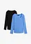Langarmshirt mit Karree-Ausschnitt (2er Pack), bonprix