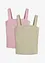 Lot de 2 tops en coton côtelé, bonprix
