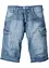 Leichte Jeans-Long-Cargobermuda, Relaxed Fit, bonprix