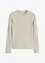 Geripptes Langarmshirt aus reiner Baumwolle, bonprix