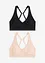 Bralette ohne Bügel (2er Pack), bonprix