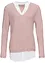 Feinstrickpullover mit Bluseneinsatz, bonprix