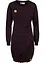 Strickkleid mit Lederimitat-Details, bonprix