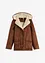 Shearling Jacke mit Kapuze, bonprix