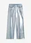 Wide-Leg-Jeans, mit Glanzbeschichtung, bonprix