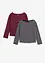 Langarmshirt aus reiner Bio-Baumwolle, (2er Pack), bonprix