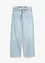 Wide-Leg-Jeans, Mid Waist, Low Stretch Fransenbund, bonprix