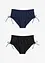 Lot de 2 bas de bikini sculptants, maintien léger, bonprix