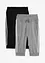 Lot de 2 pantalons de jogging en coton, coupe corsaire, bonprix