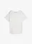 T-shirt 100 % lin avec manches en crochet, bonprix