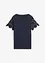 T-shirt 100 % lin avec manches en crochet, bonprix