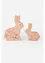 Lot de 2 figurines déco lapins, bonprix