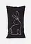 Coussin déco ultra-doux avec broderie lapin moderne, bonprix