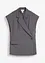Long gilet sans manches à épaulettes, bonprix