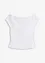 T-shirt col Bardot, 100% coton, bonprix