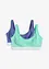 Lot de 2 soutiens-gorge sans armatures avec coton, bonprix