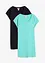 Shirtkleid aus reiner Bio-Baumwolle (2er Pack), bonprix