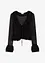 Gilet en maille volanté, bonprix