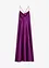 Robe à bretelles en satin texturé, bonprix
