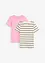 Lot de 2 T-shirts 100% coton, bonprix